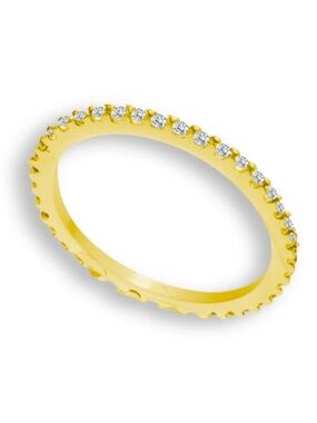 Gold Pave Diamond-Accent Eternity Ring